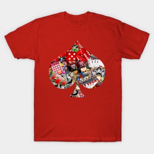 Spade Playing Card Shape T-Shirt